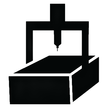 CNC machine cutting material.