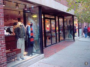 A store front with a sign that says ' ralph lauren ' on it