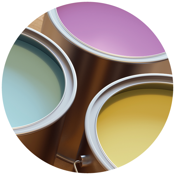 三罐油漆疊在一起