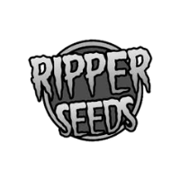 Un logotipo en blanco y negro para Ripper Seeds.