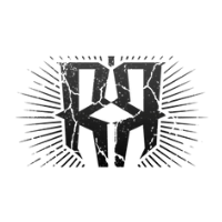 Un logotipo en blanco y negro con la letra r sobre un fondo blanco.