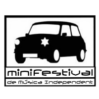 Un logotipo en blanco y negro para el mini festival de música independiente.