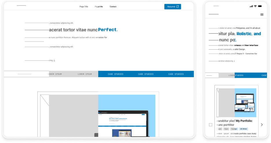 Website design interface with a form, a sidebar with design elements.