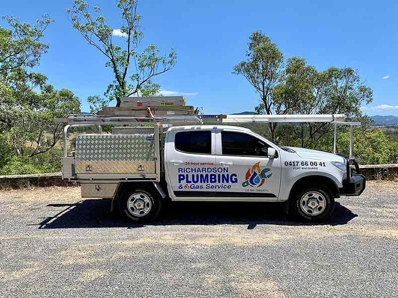 Richardson Plumbing Vehicle1 — Gas fitting in Port Macquarie, NSW