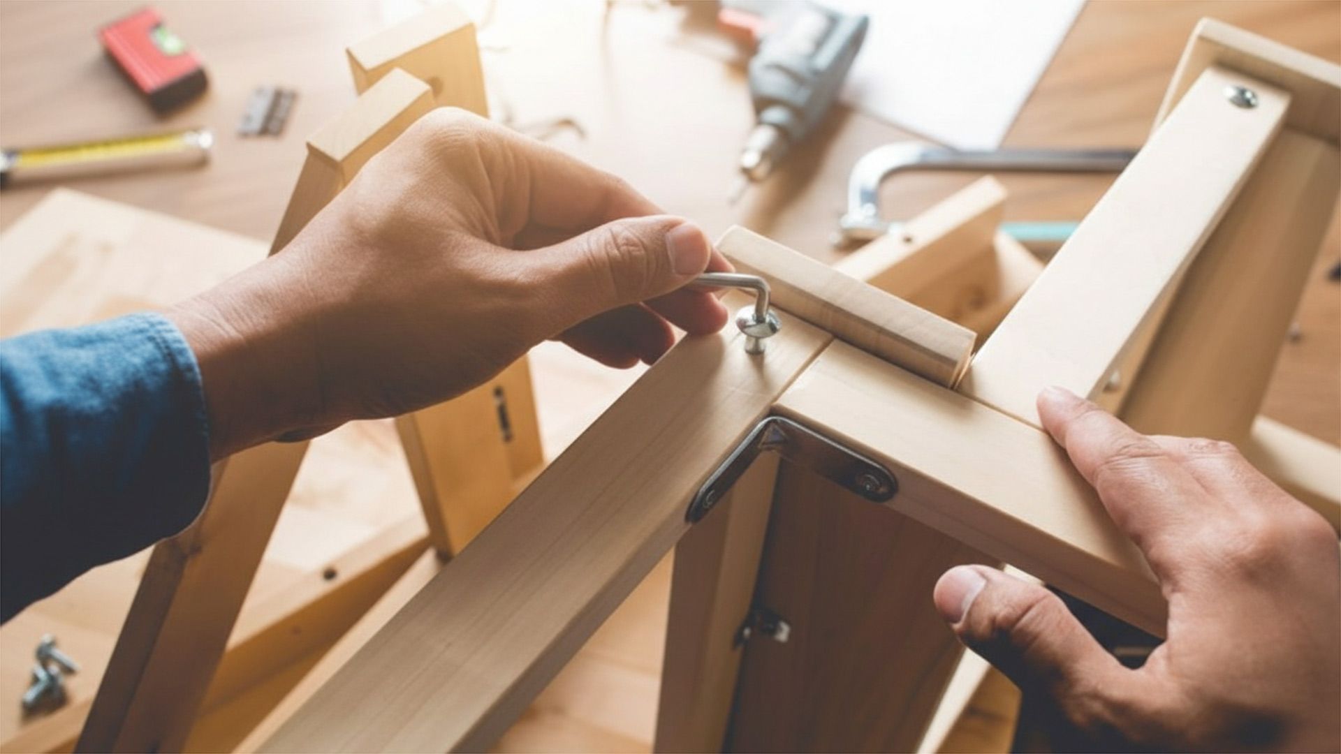 Assembling Flatpack Furniture Neatly Inside A Home Buderim