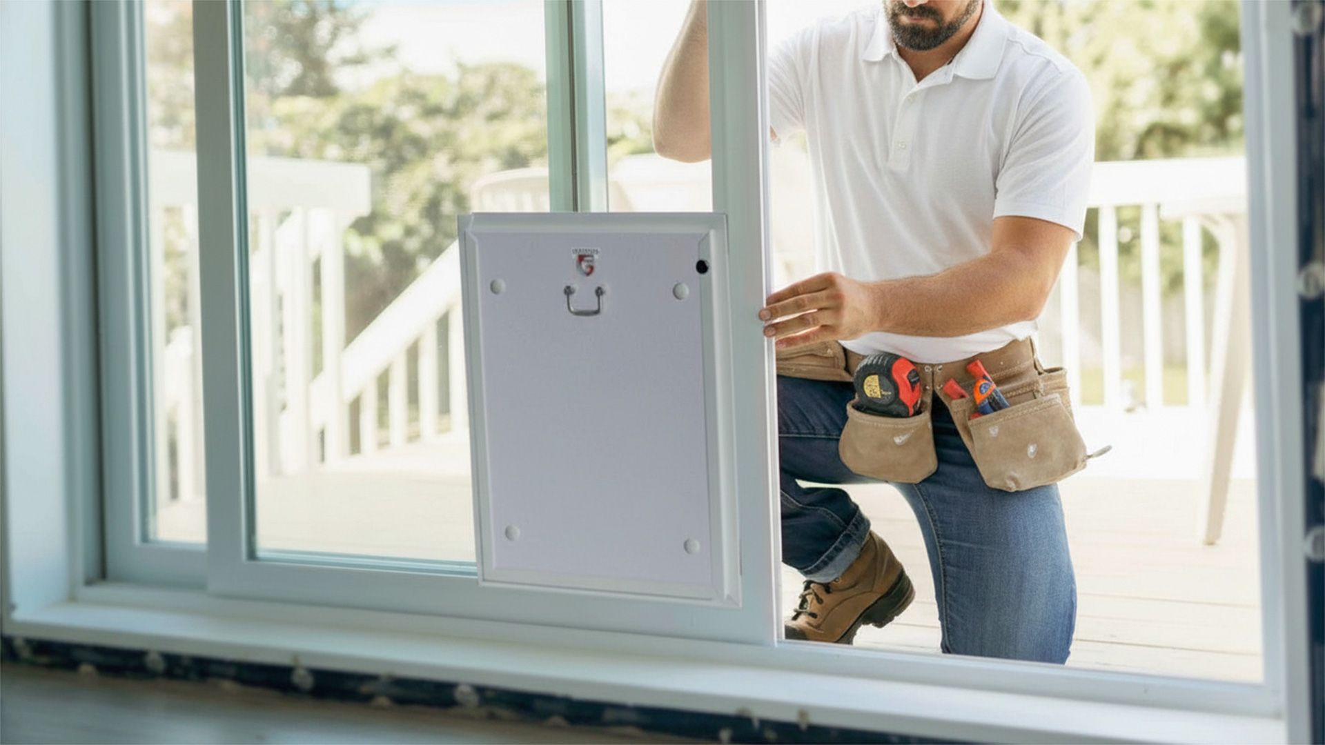 Pet Door Installation In Timber Door Yaroomba