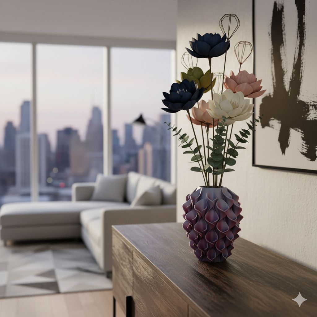 Droog/zijdebloemenvaas Florea  MATTE meerkleurige kleuren - modern - trend - eyecatcher