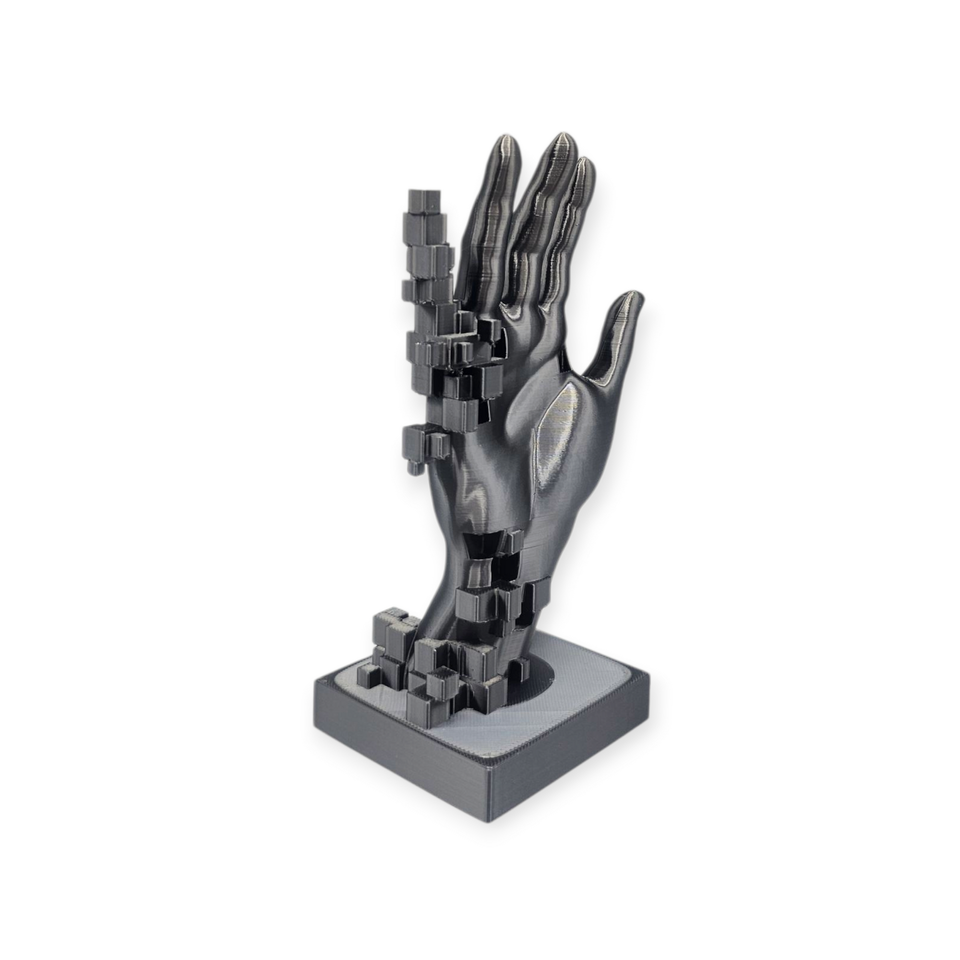 Pixel Touch - Abstract 3-D geprint handbeeld - modern