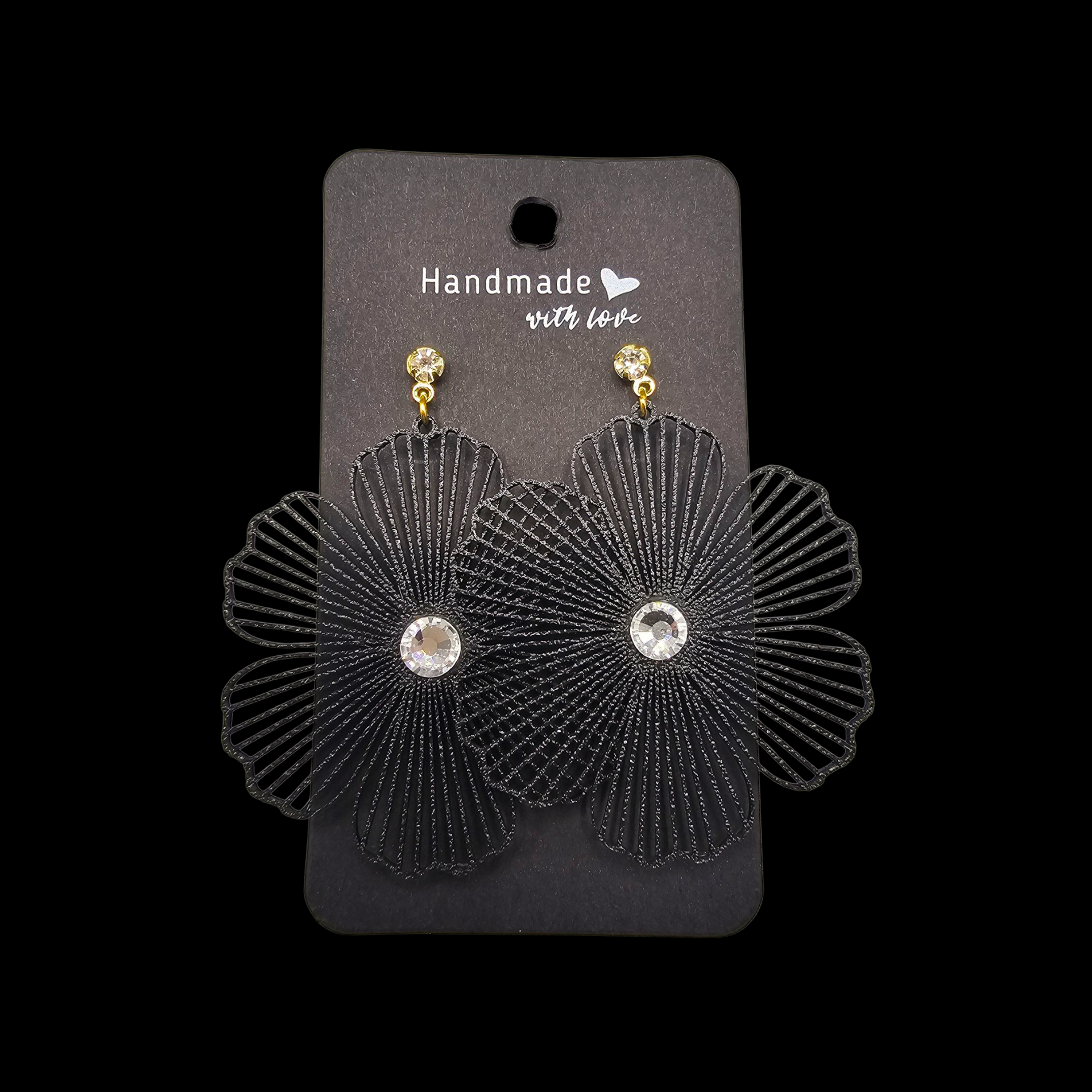 Floral Radience - grote bloem oorbel - goud en zilverkleurig oortekers