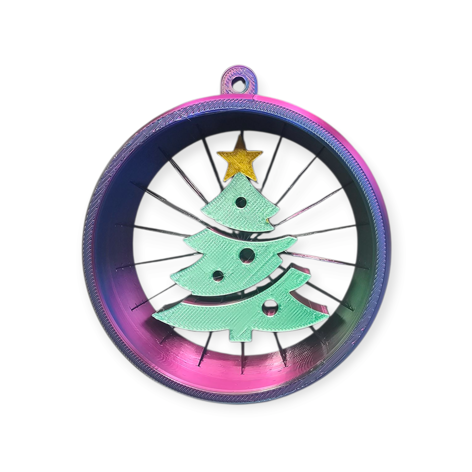 Kerstbal 3D effect - kerstboom - Uniek - blikvanger - cadeau