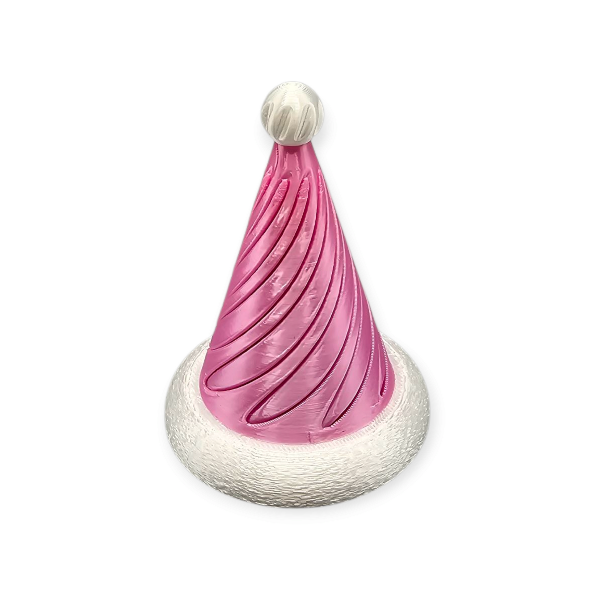 Kerstmuts Fidget Spiraal – Roze & Rood - stressverlichtend