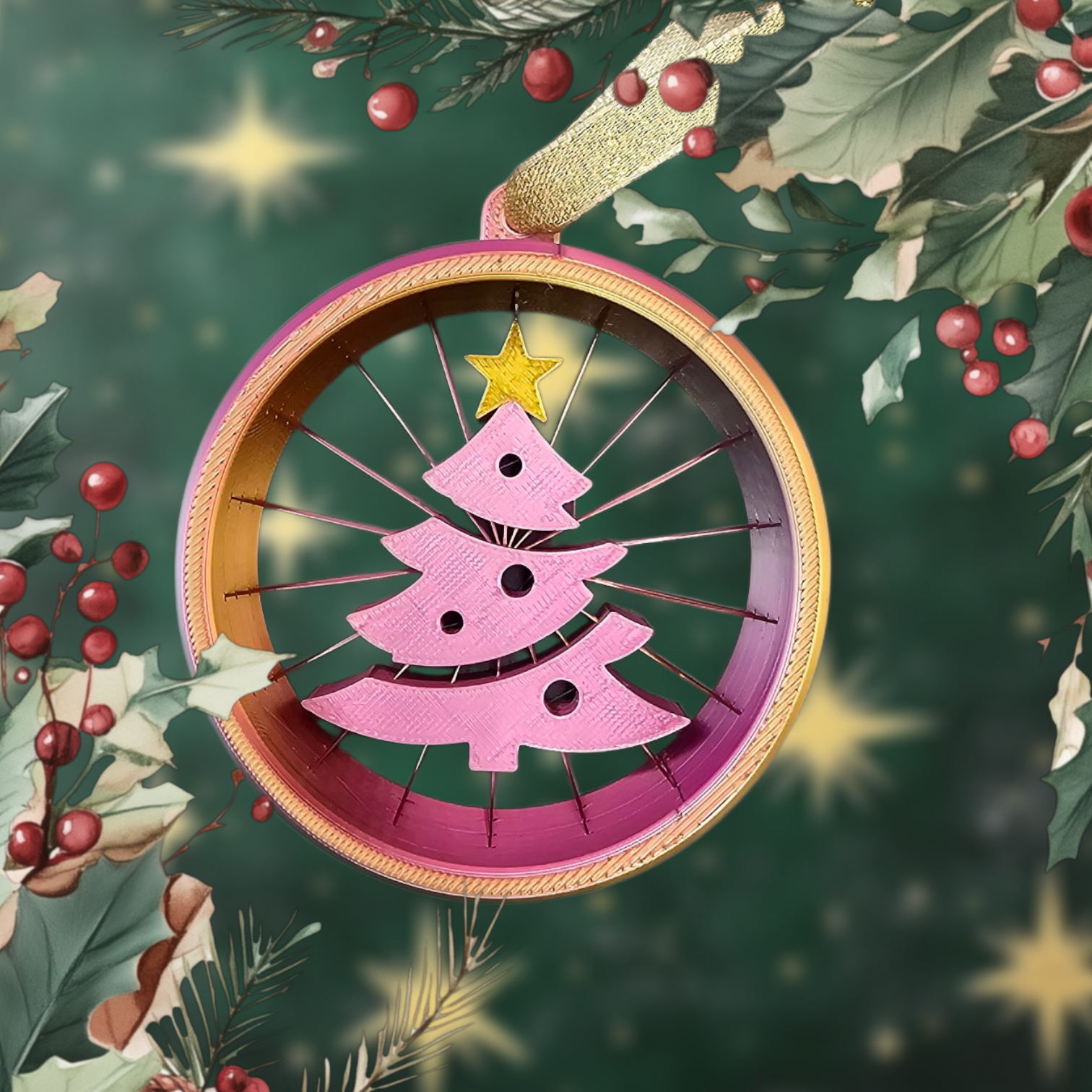 Kerstbal 3D effect - kerstboom - Uniek - blikvanger - cadeau