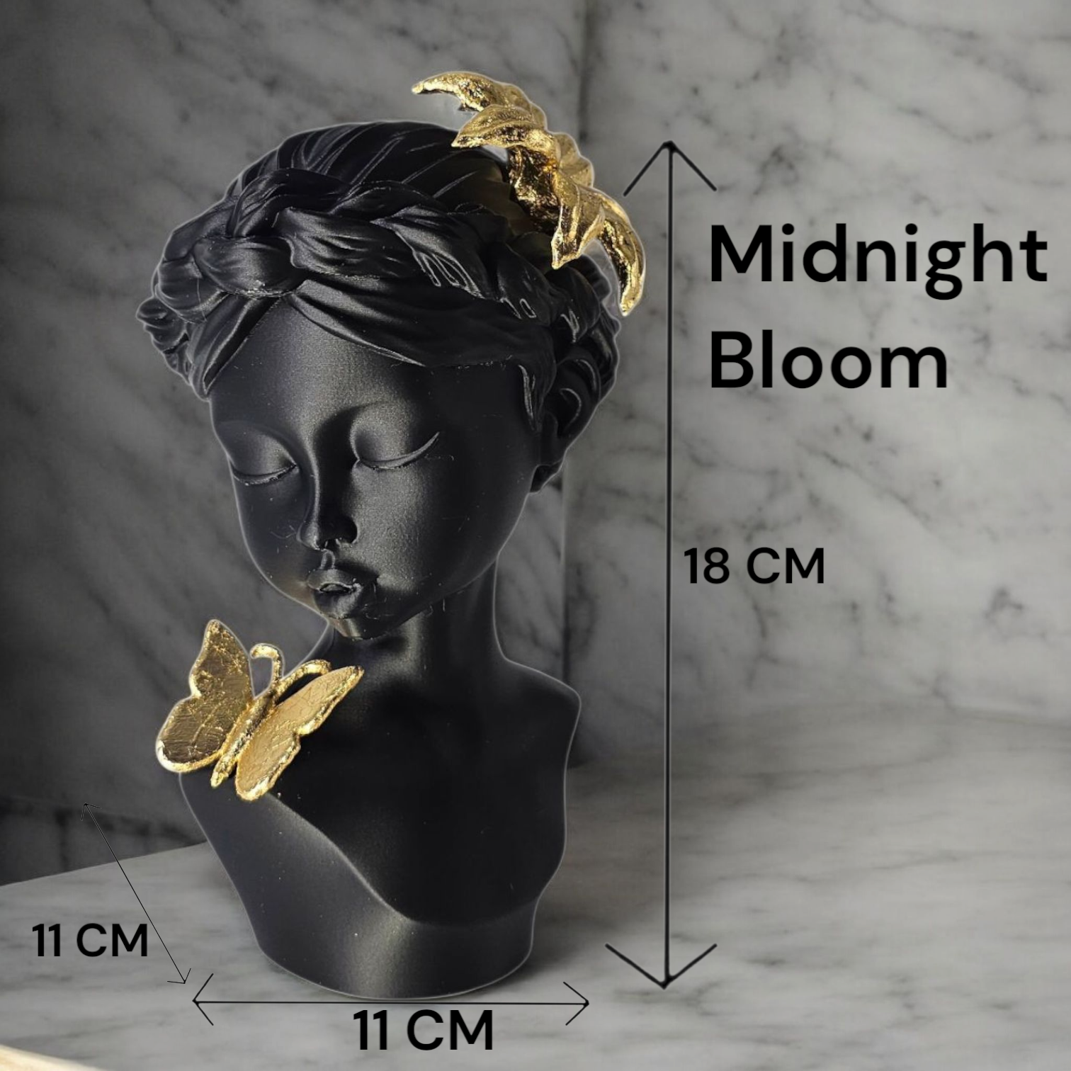 Luxury Layerzz – Midnight Bloom - Gold Edition - kunstbeeld