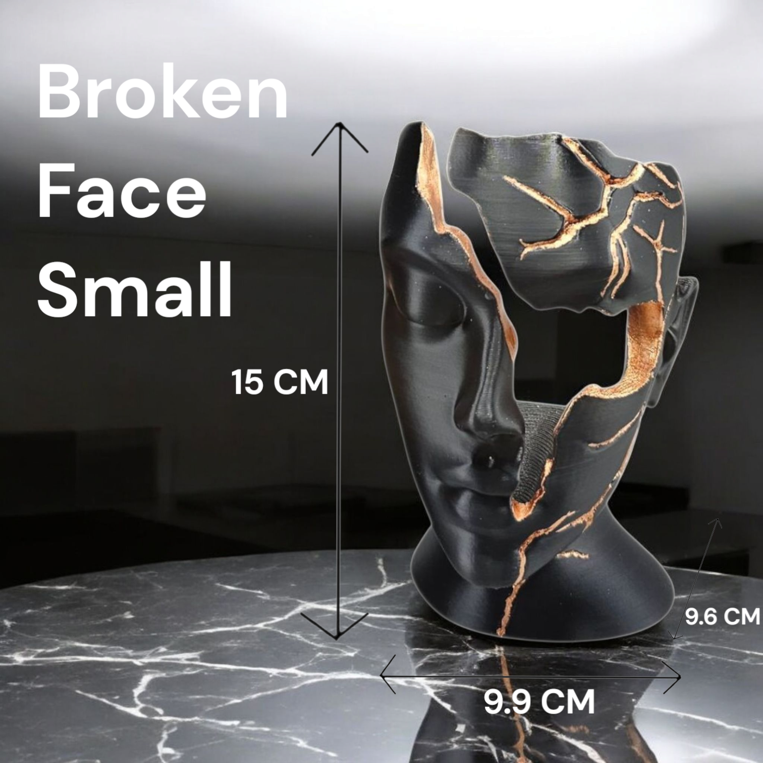 Luxury Layerzz – Broken Face - Rose Gold Edition - kunstbeeld - 2 maten