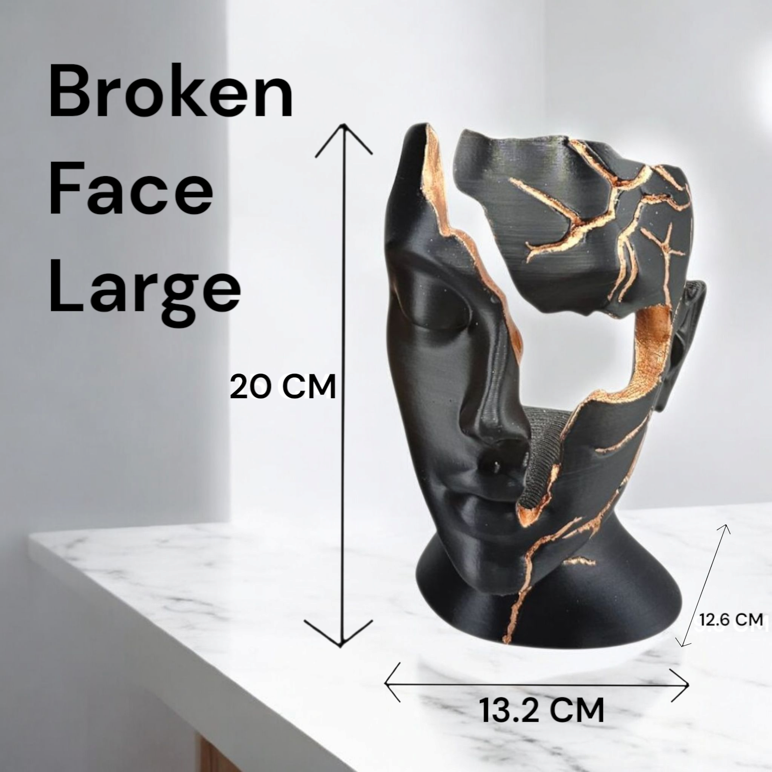 Luxury Layerzz – Broken Face - Rose Gold Edition - kunstbeeld - 2 maten