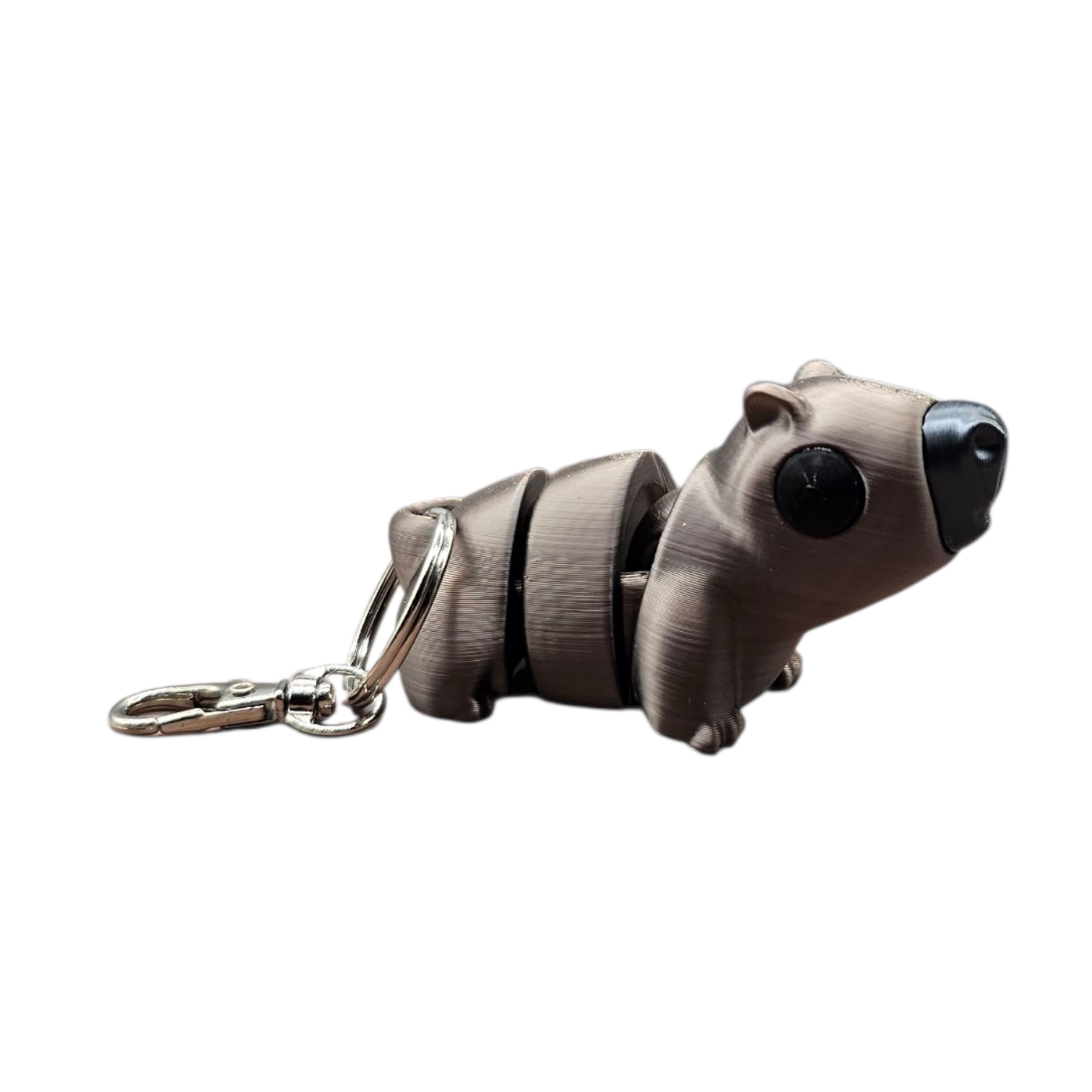Flexi Kapibara Sleutelhanger – Donker Taupe