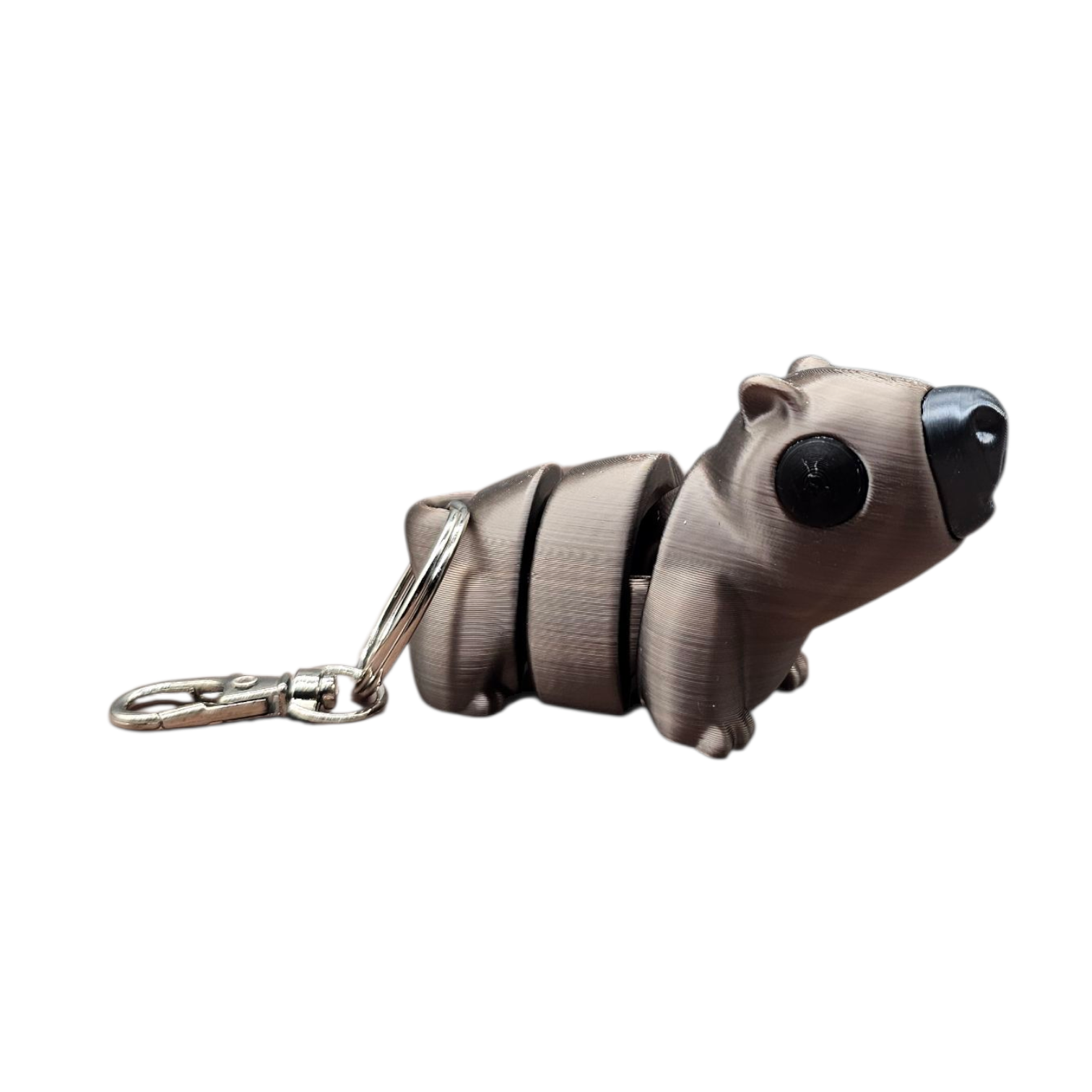 Flexi Kapibara Sleutelhanger – Donker Taupe