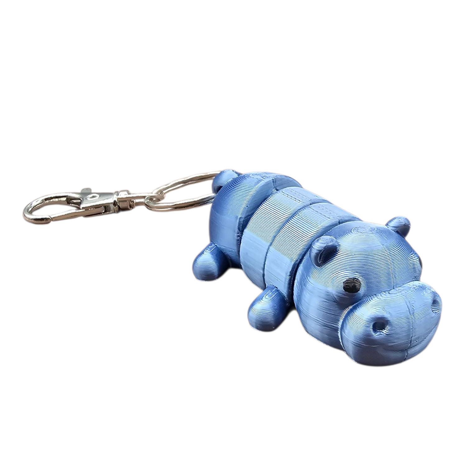 Flexi Nijlpaard Sleutelhanger – Blauw