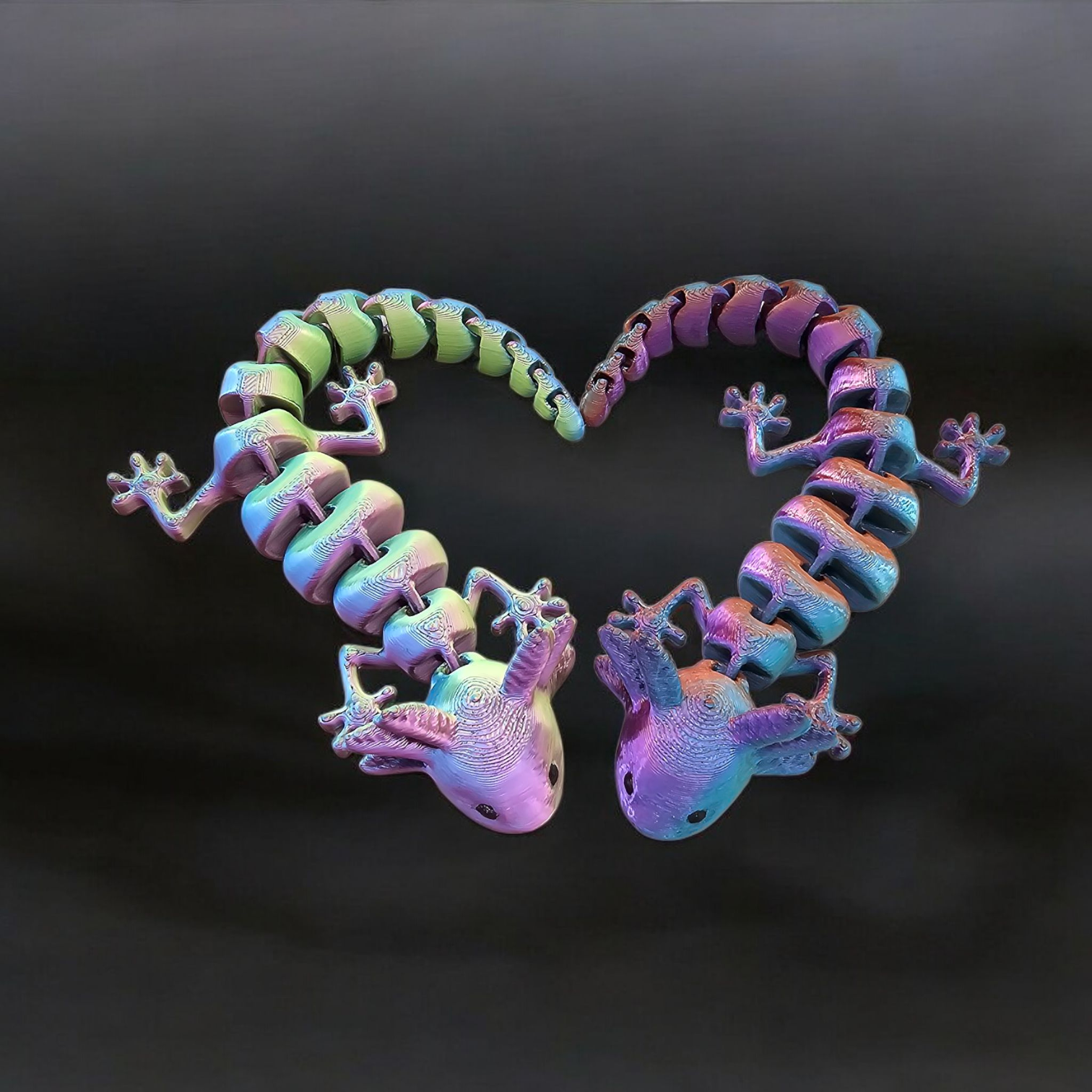 flexi axolotl fidget toy 3D geprint - ontspanning