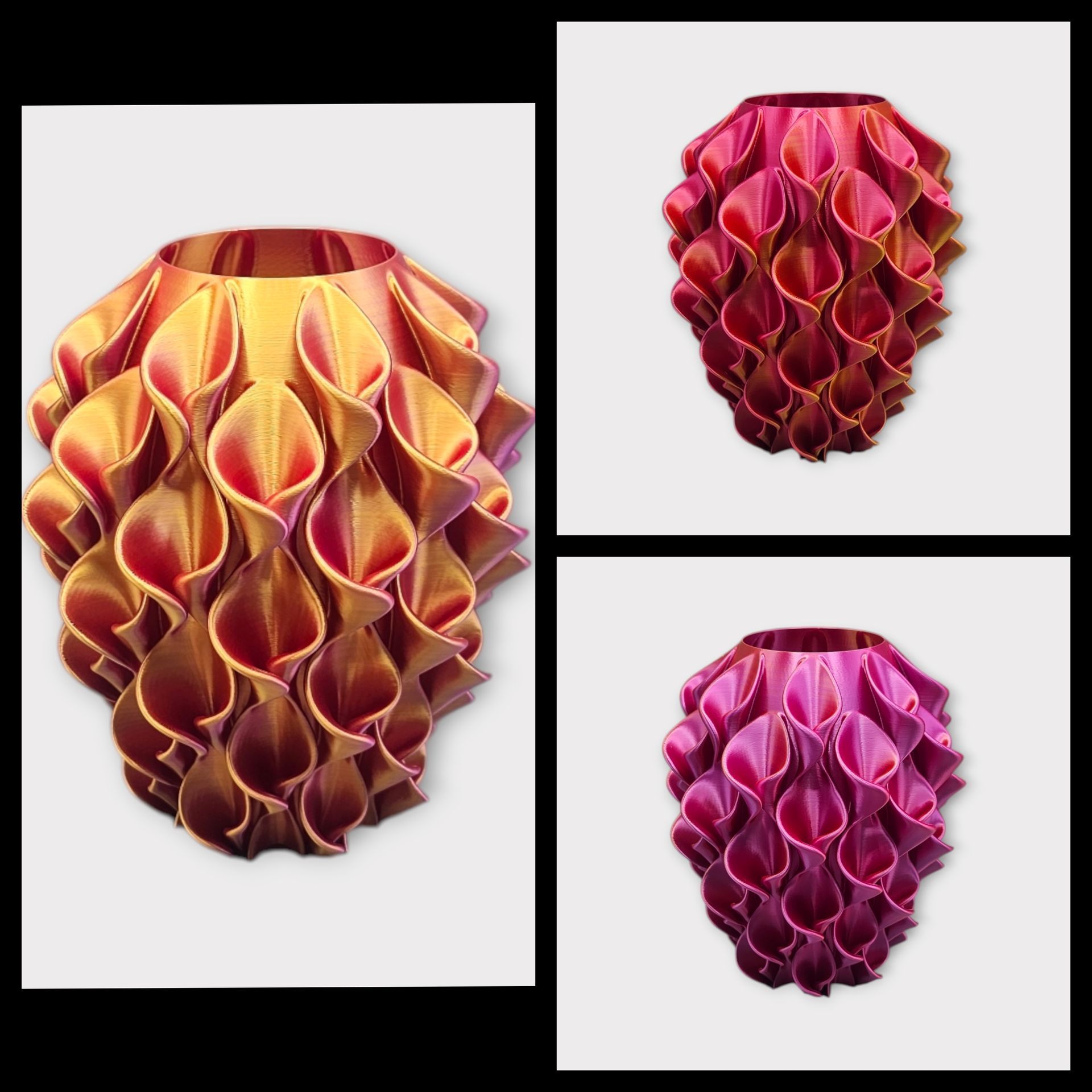 Droog/zijdebloemenvaas Florea 25cm hoog - uniek - meerkleurig - modern - trending