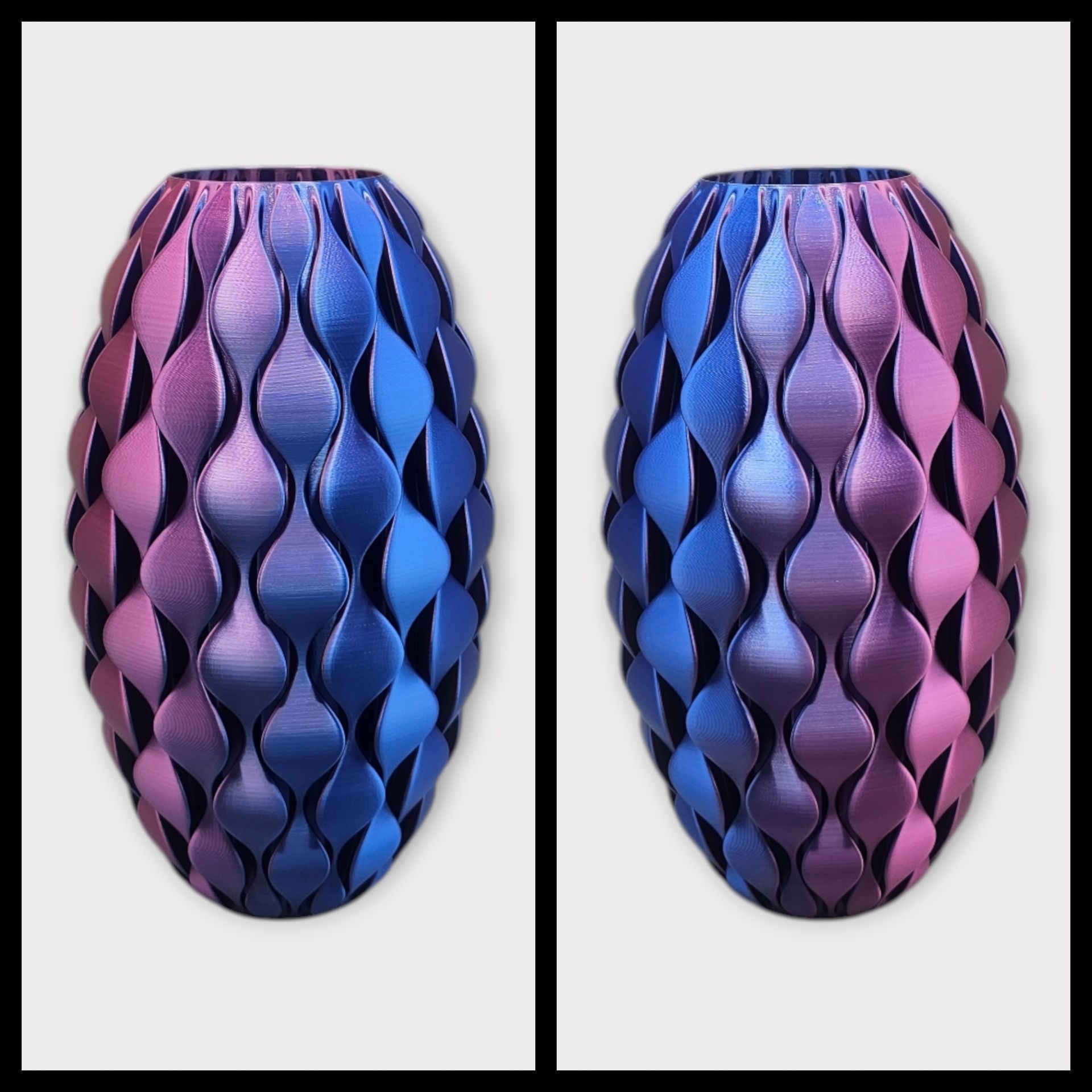 Droog/zijdebloemenvaas Cellara 24cm - 3D geprint - meerkleurig - duurzaam - uniek