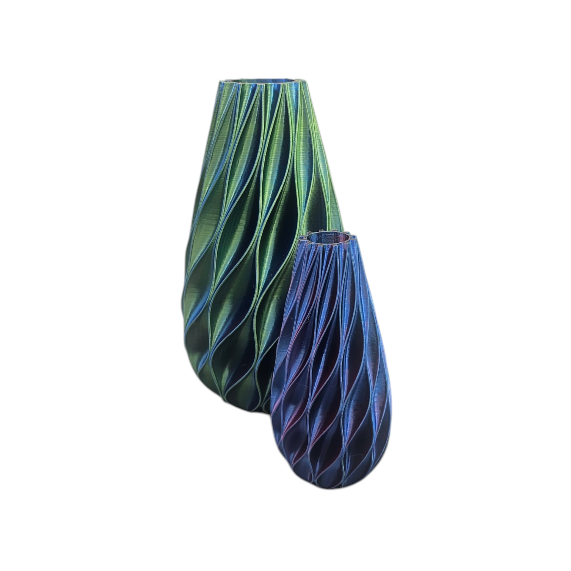 Droog/zijdebloemenvaas Diamand 16cm - 3D geprint - meerkleurig - design - trend