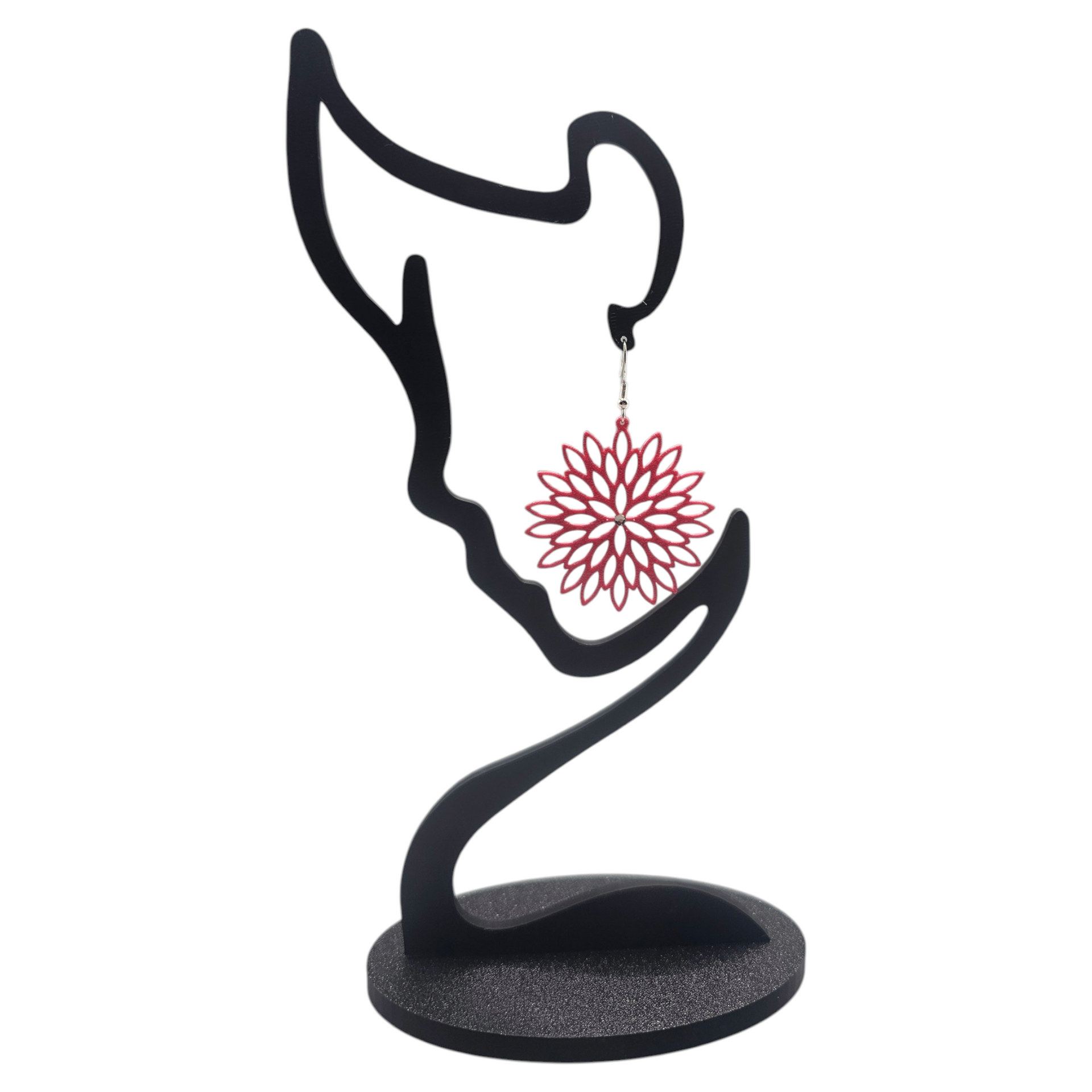 Bloom Shine grote bloem oorbel - goud en zilveren steker