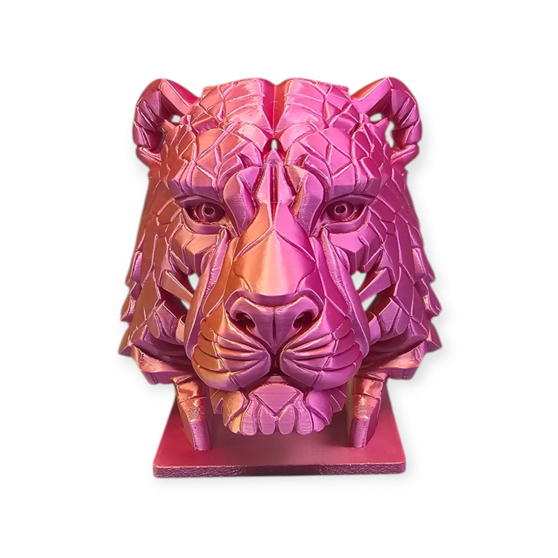 Tijger beeld Geometrisch - 3Dgeprint - eyecatcher - meerkleurig - uniek - trend