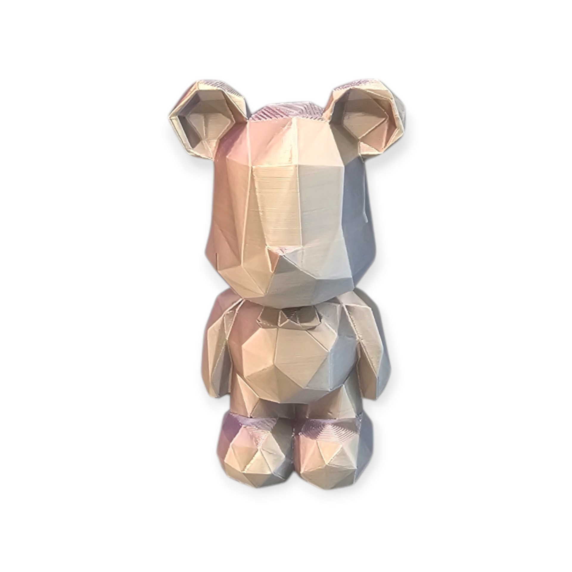 Geometrisch beertje - 3D geprint - meerkleurig - grappig - speels