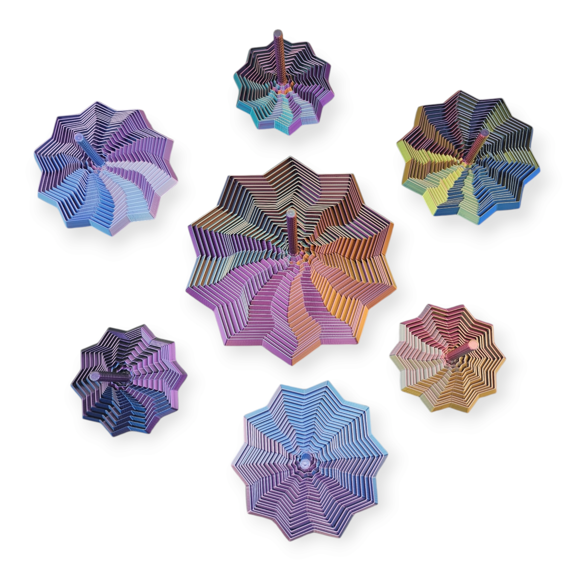 fidget ster L - 3D geprint - Satisfying