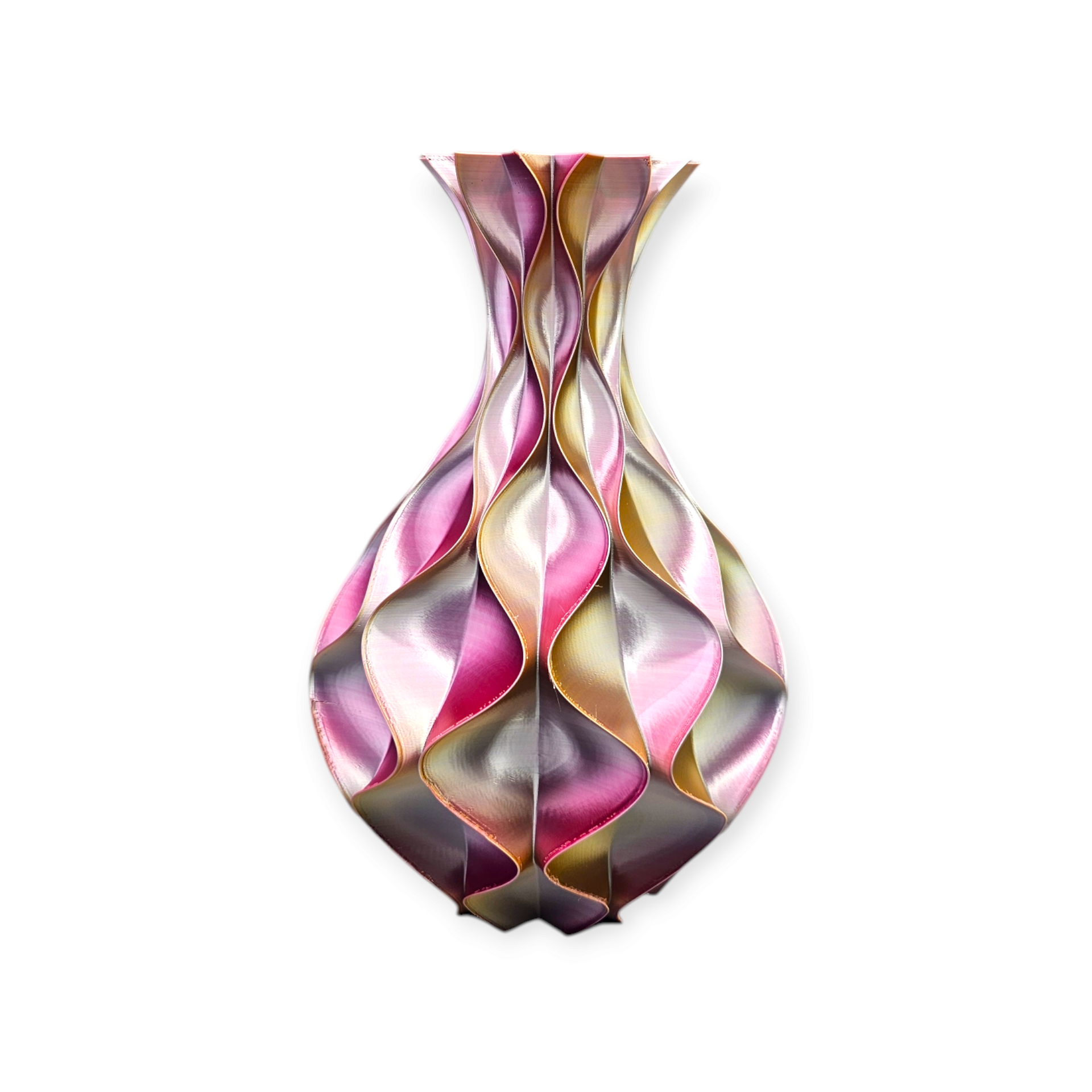 Droog/ zijdebloemenvaas Wave Elegance - kleurrijk - modern - speels