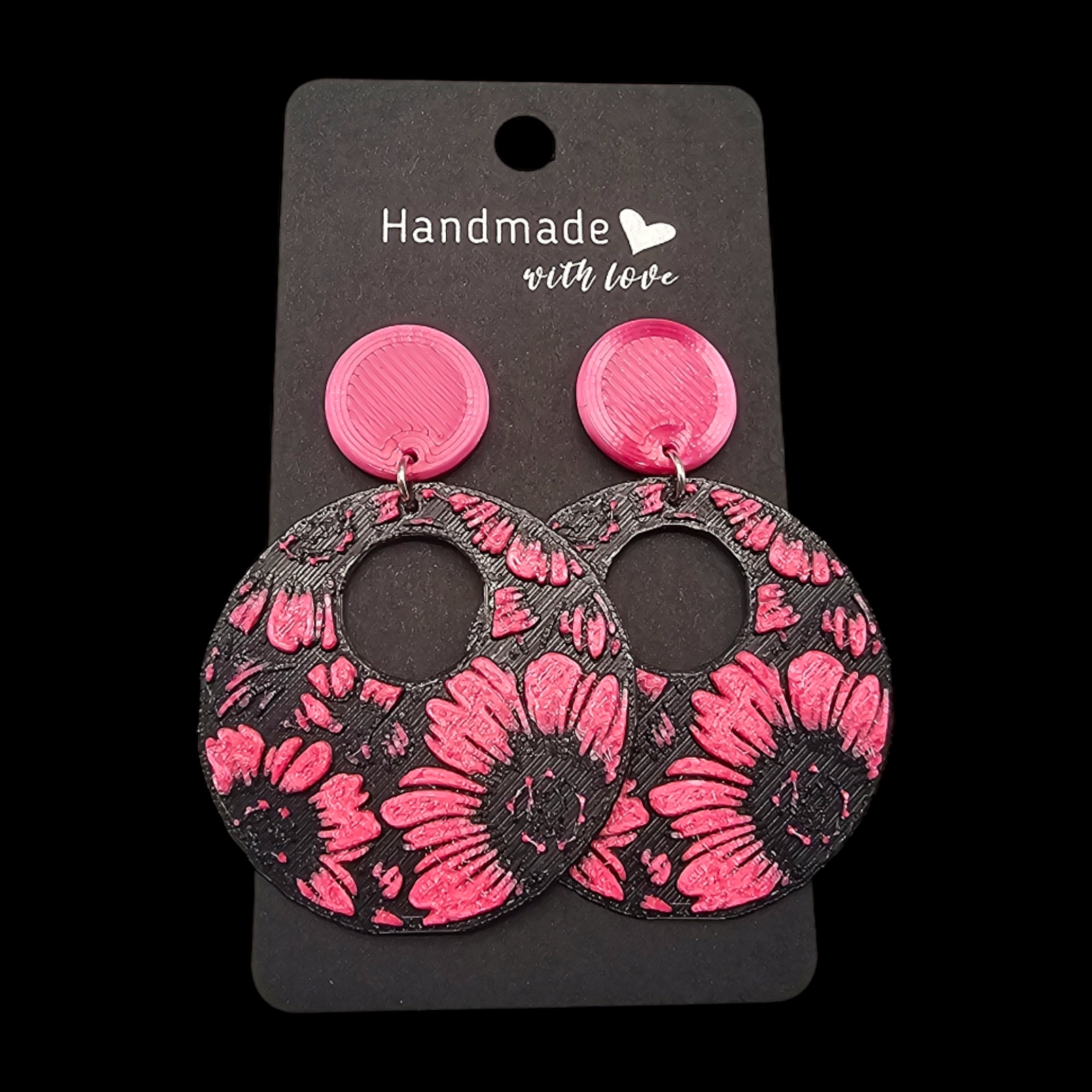 Handgemaakte bloem oorbellen – lichtgewicht 3D-geprint – in verschillende kleuren