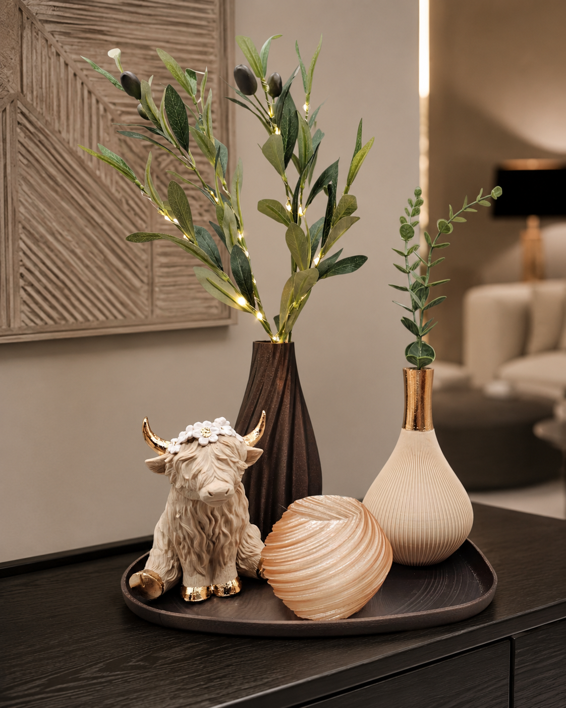 Complete Decoratie Set – Highlander & Olive Glow - 3D geprint - met lampjes