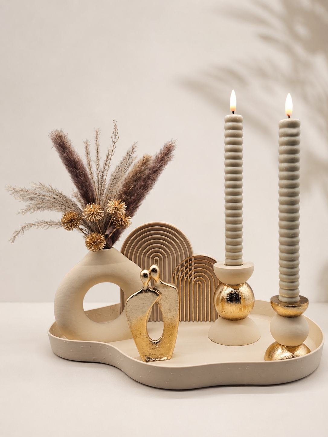 Complete Woondecoratie Set — Golden Boho Harmony - duurzaam - handgemaakt - uniek - modern