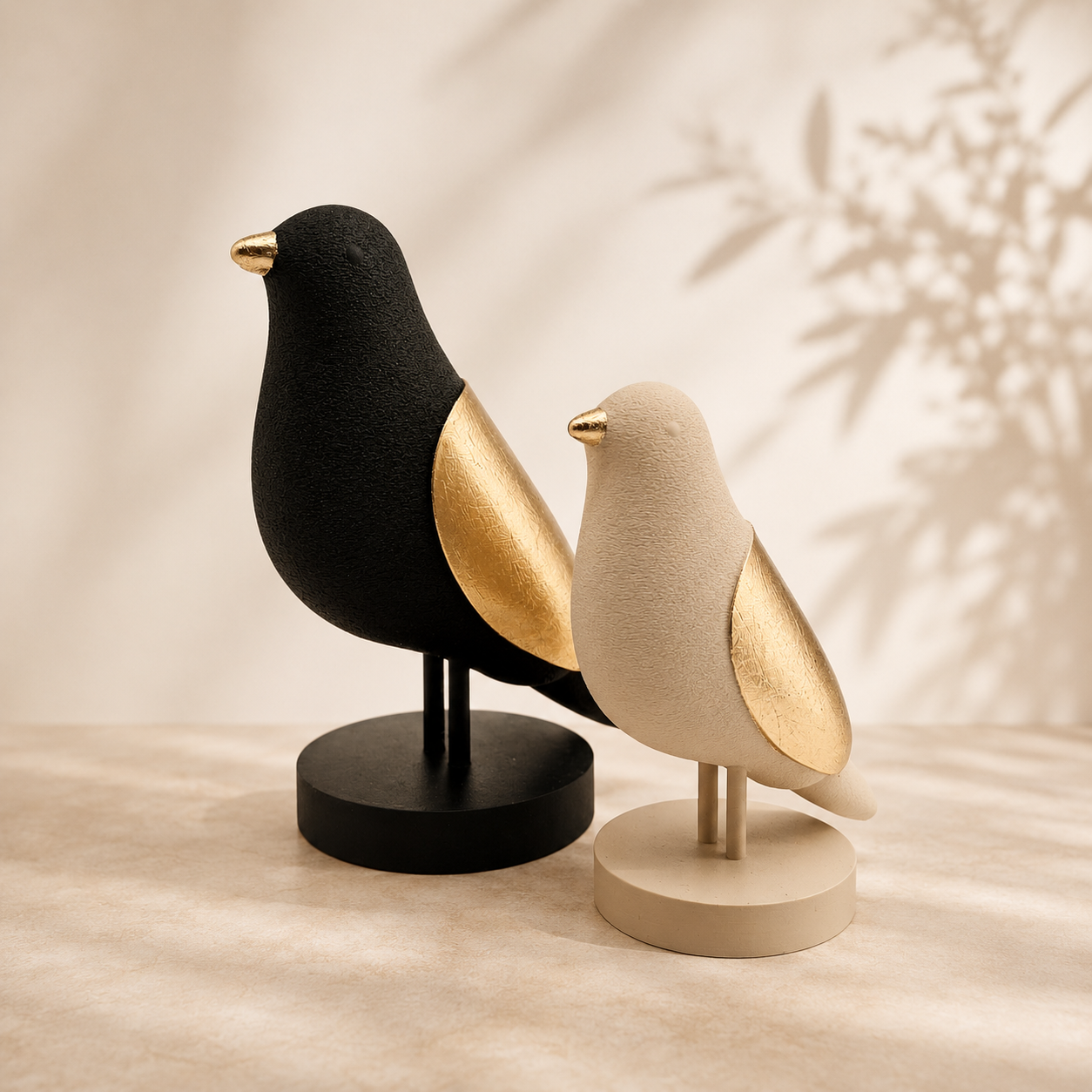 Luxury Layerzz – Luxury Birds | Beige & Champagne Goud - minimalistisch - Japandi Style