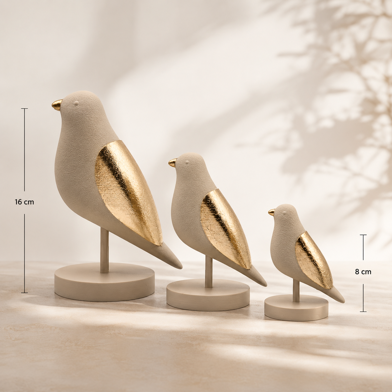 Luxury Layerzz – Luxury Birds | Beige & Champagne Goud - minimalistisch - Japandi Style