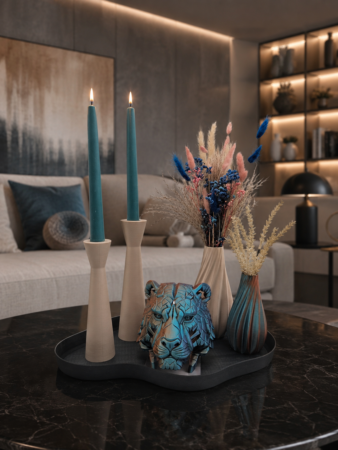 Complete Woondecoratie Set — Mystic Tiger - duurzaam - uniek - cadeautip - modern