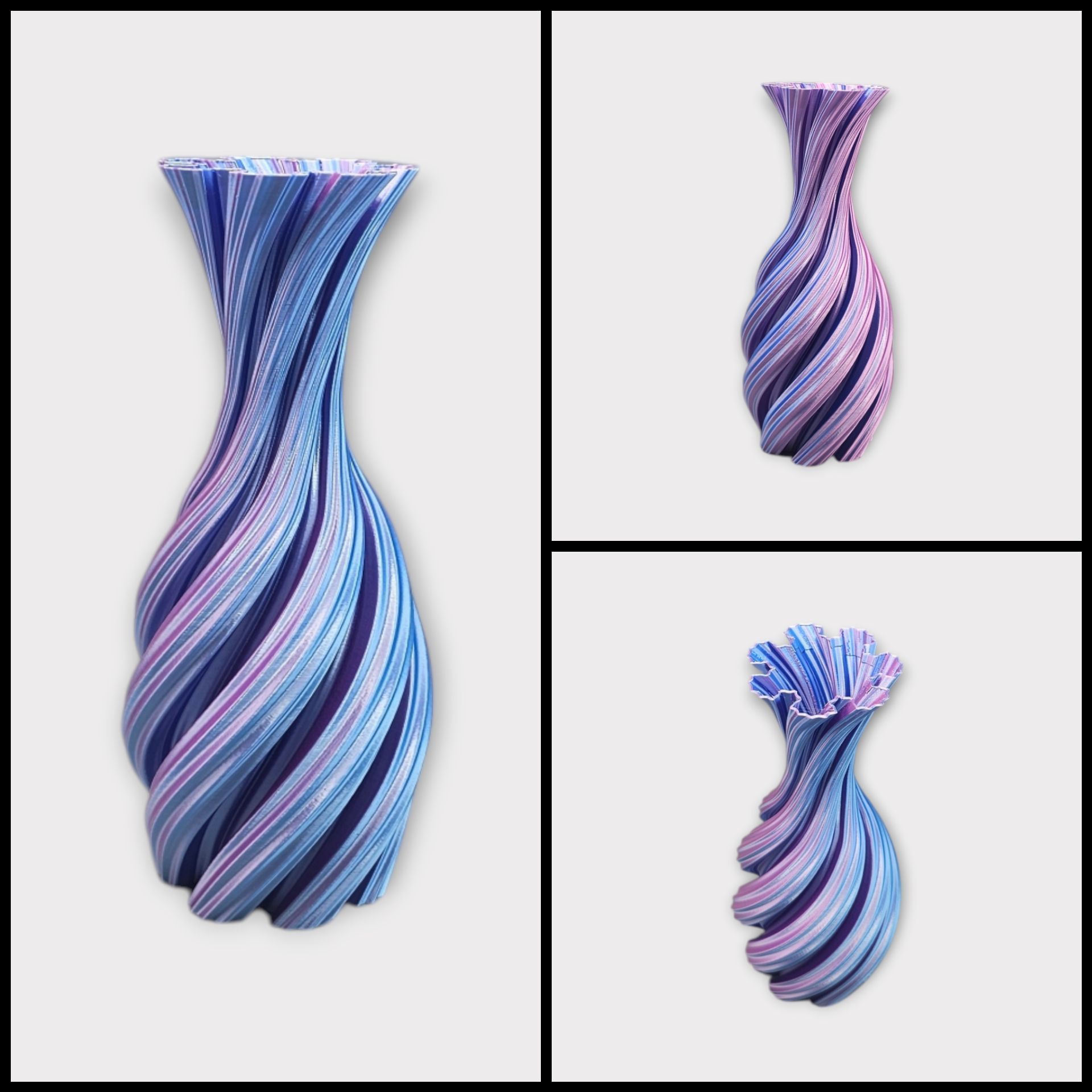 Droog/zijdebloemenvaas Florix - 3D geprint - speels - meerkleurig - uniek