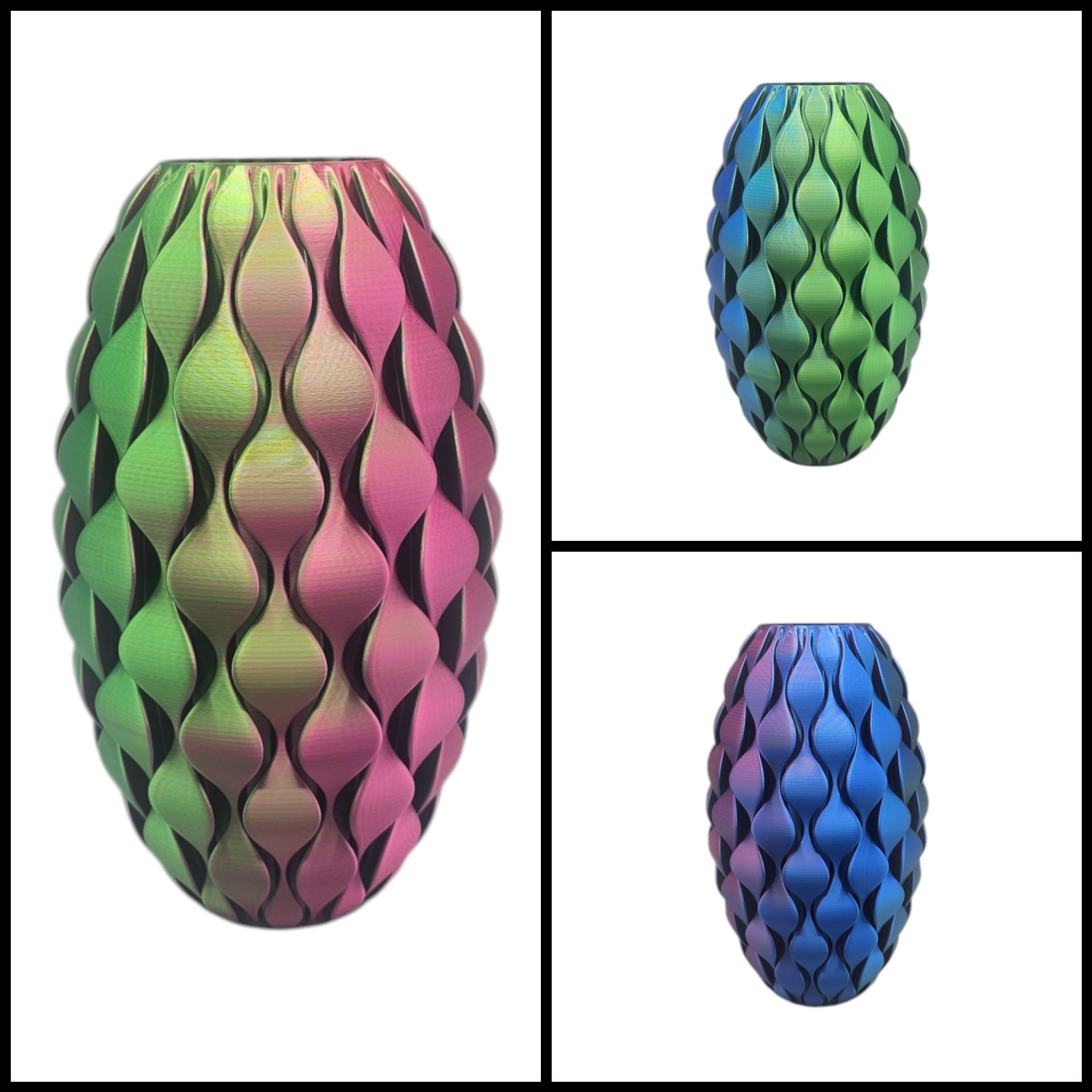 Droog/zijdebloemenvaas Cellara 15cm - 3D geprint - duurzaam - meerkleurig - uniek