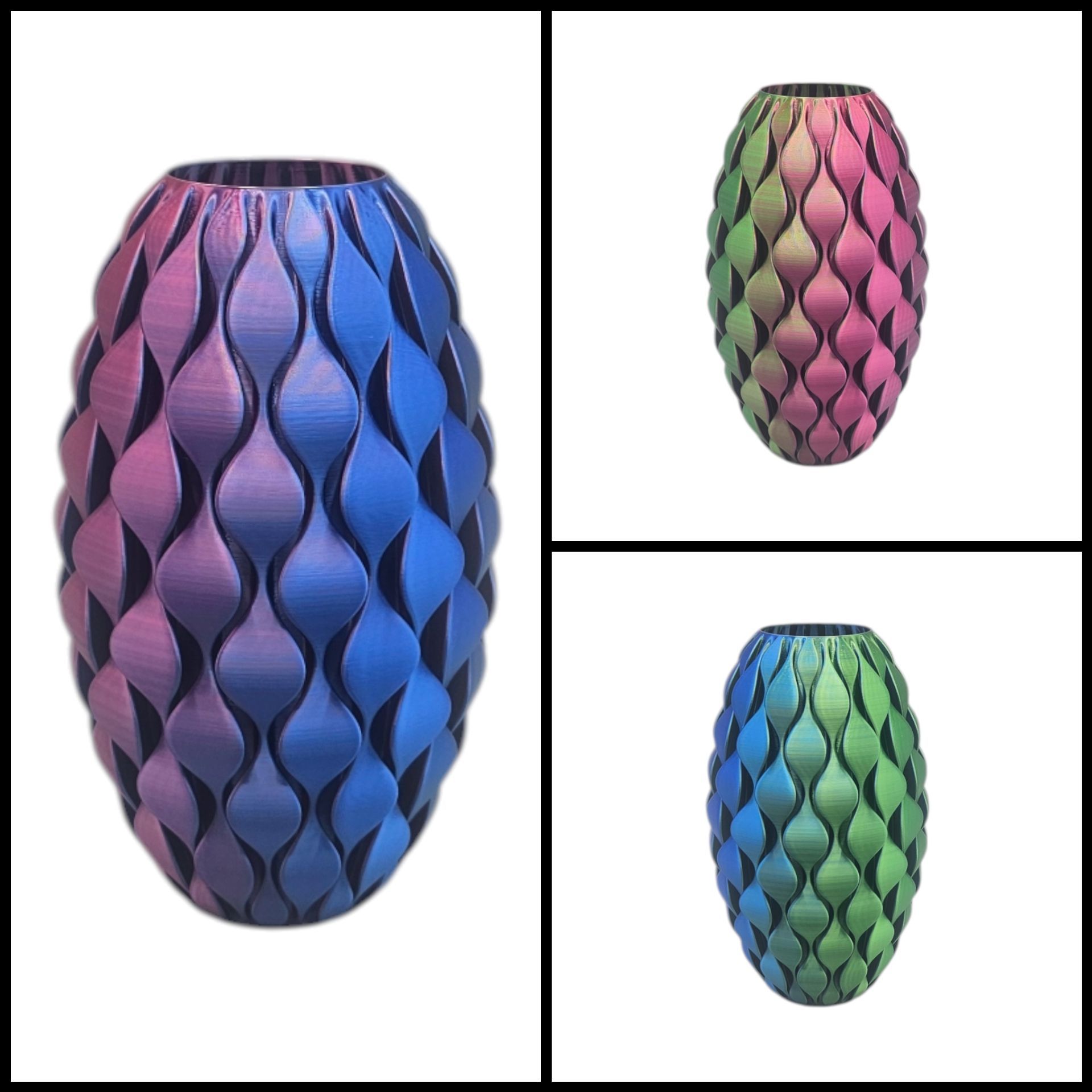 Droog/zijdebloemenvaas Cellara 21cm - 3D geprint - duurzaam - meerkleurig - uniek