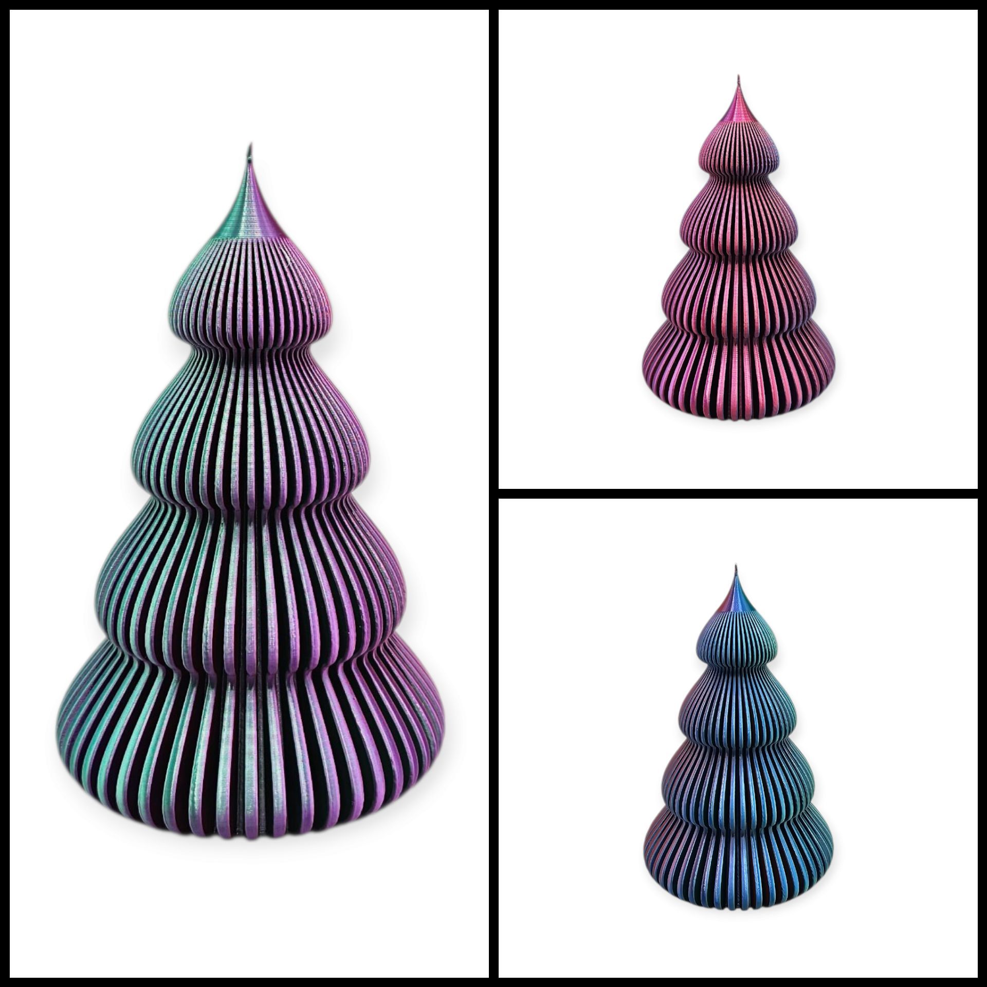 3D Geprint Decoratief Kerstboompje – Meerkleurig