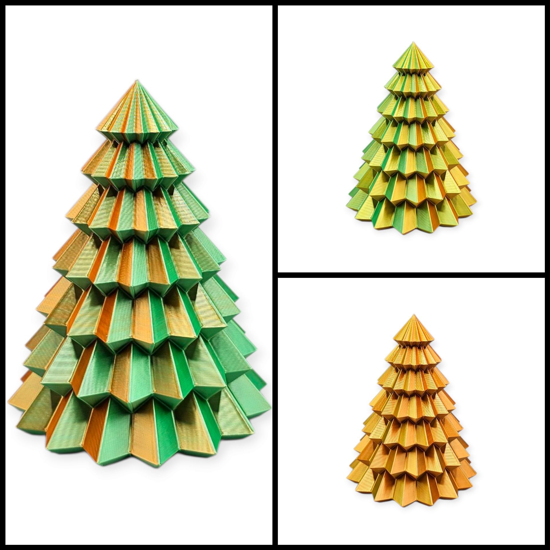 ? 3D-geprint Decoratief Kerstboompje – Meerkleurig Geometrisch uniek
