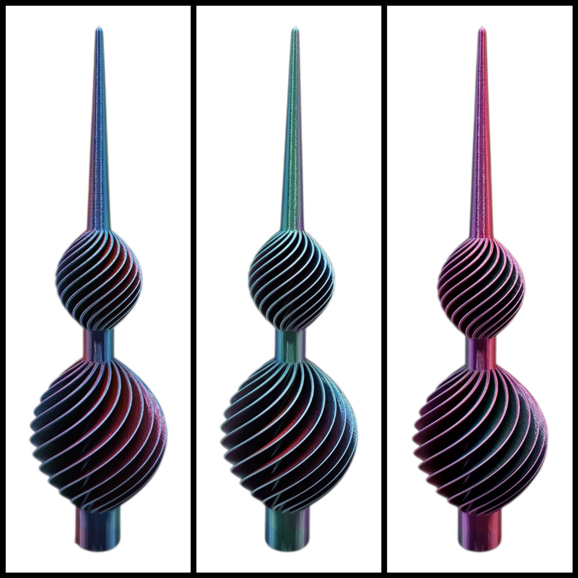 ⭐ 3D-geprinte Kerstpiek – Uniek Meerkleurig Design (25 cm)