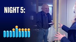 A volunteer delivering groceries