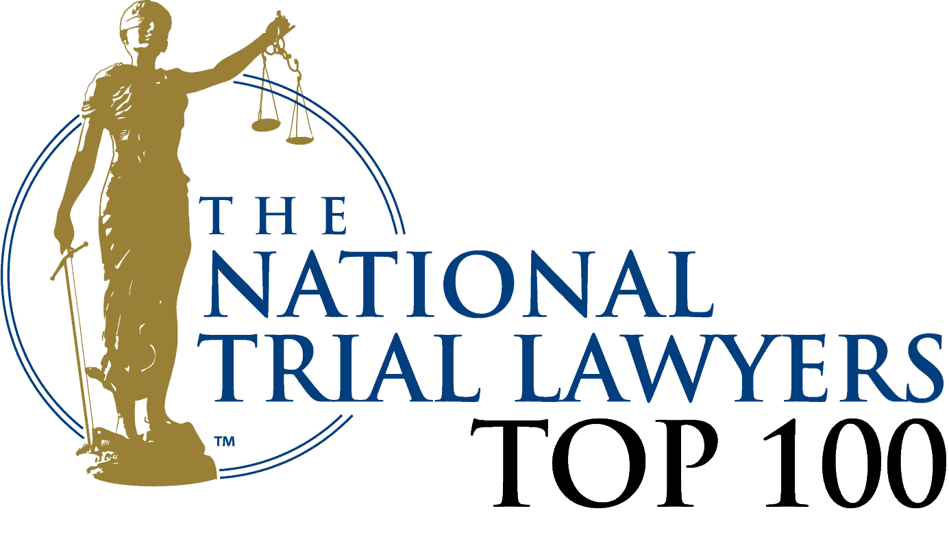 A logo for the national trial lawyers top 100.
