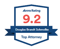 A badge that says avvo rating 9.2 on it.