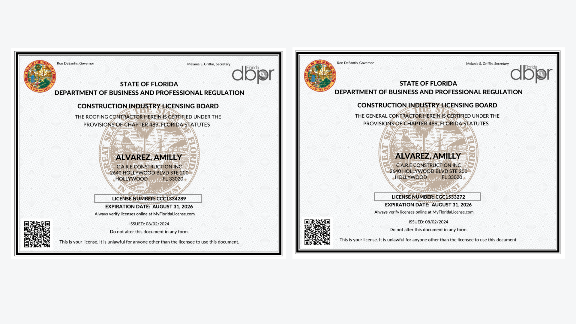 Two pieces of paper with a qr code on them