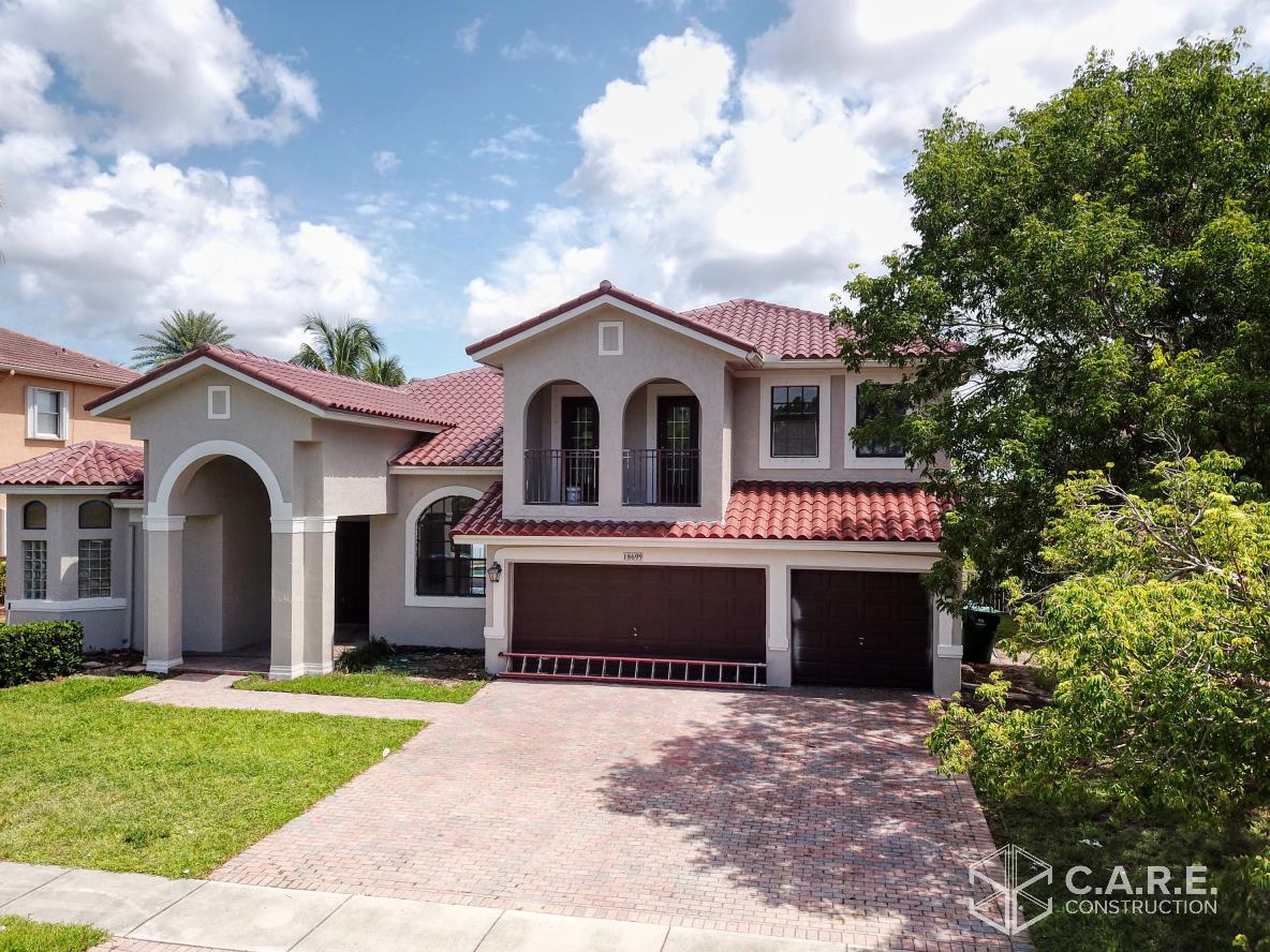 An aerial view of a house for sale by c.a.r.e.