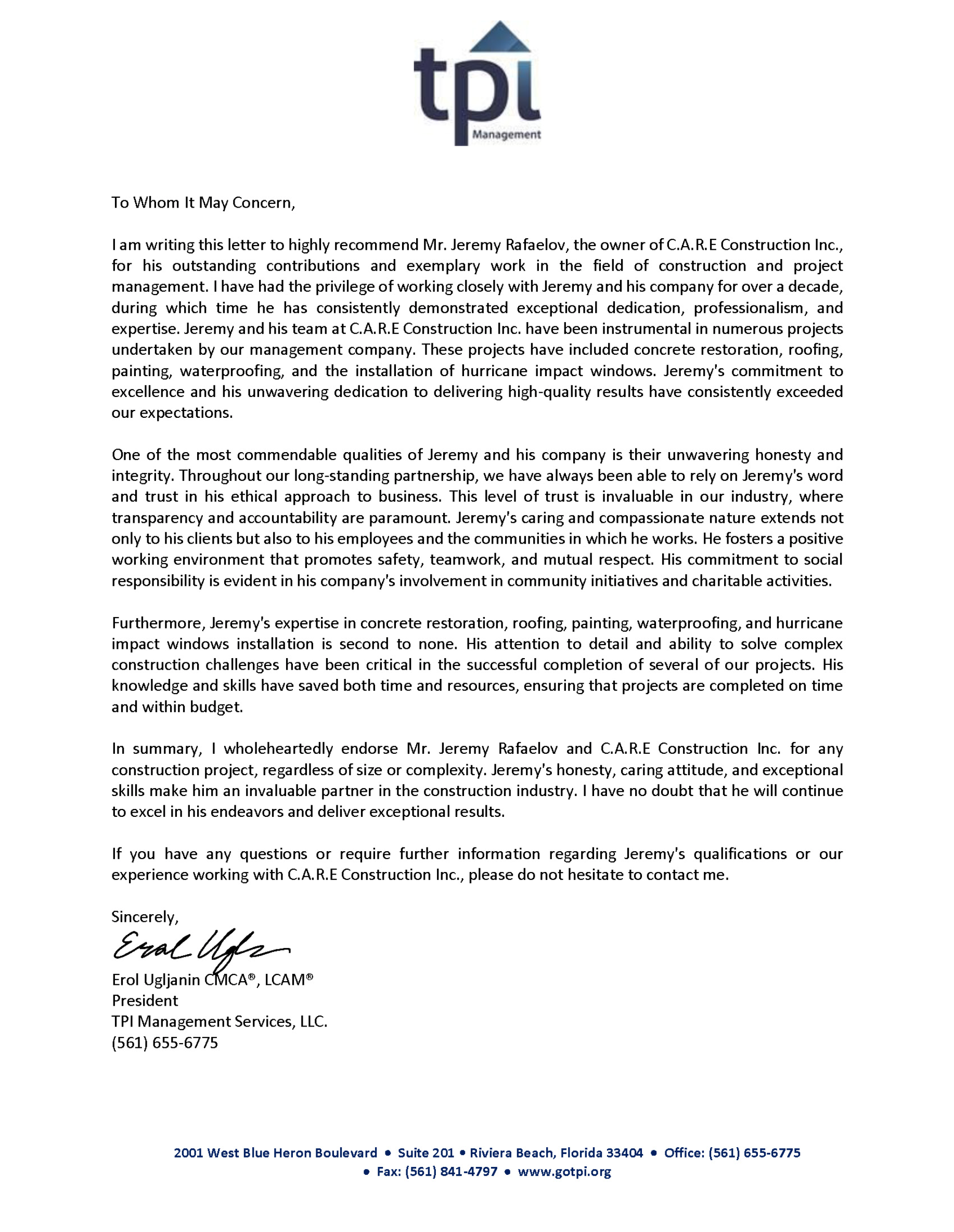 A black and white letter with the word tpi on it