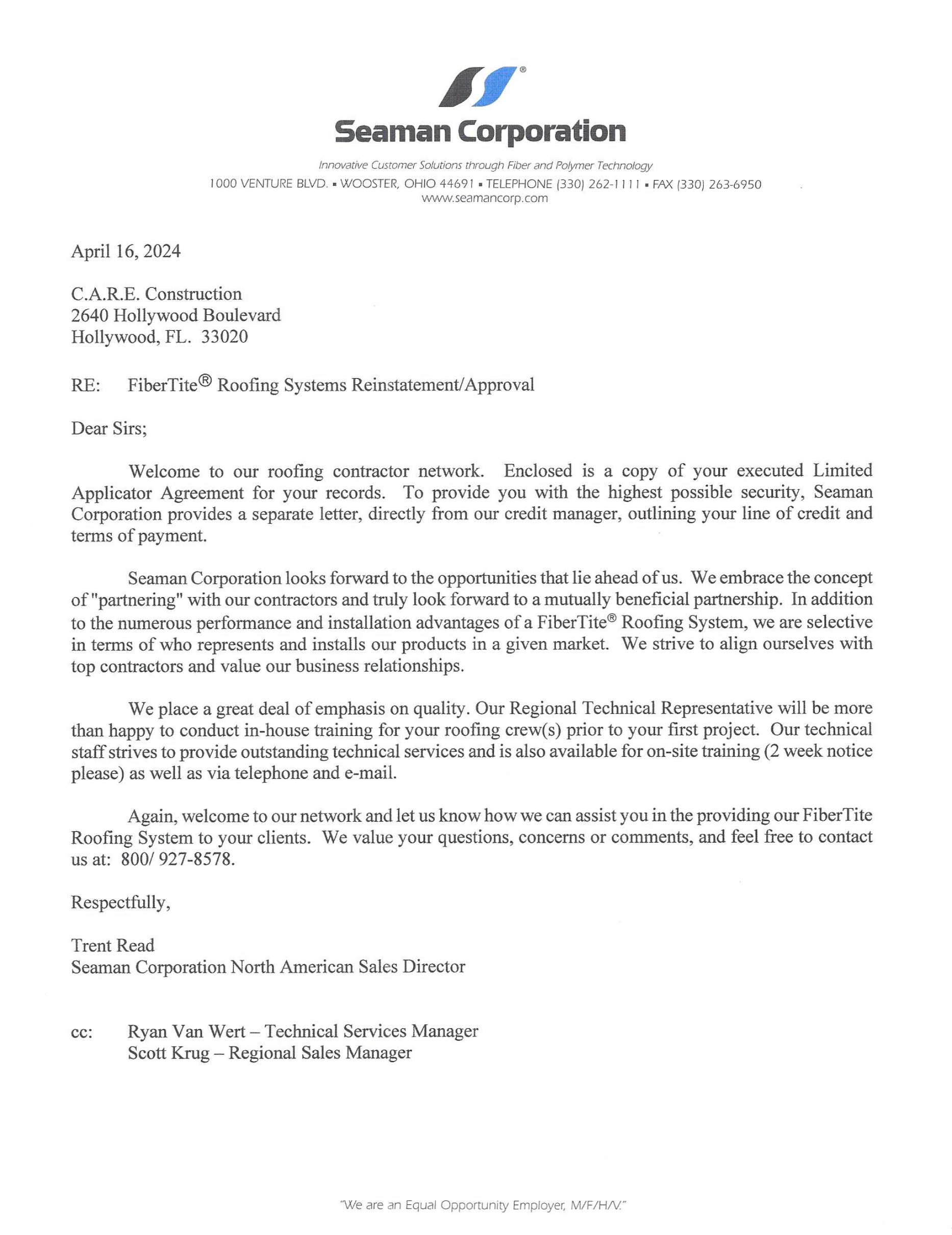 A white sheet of paper with a blue logo on it.